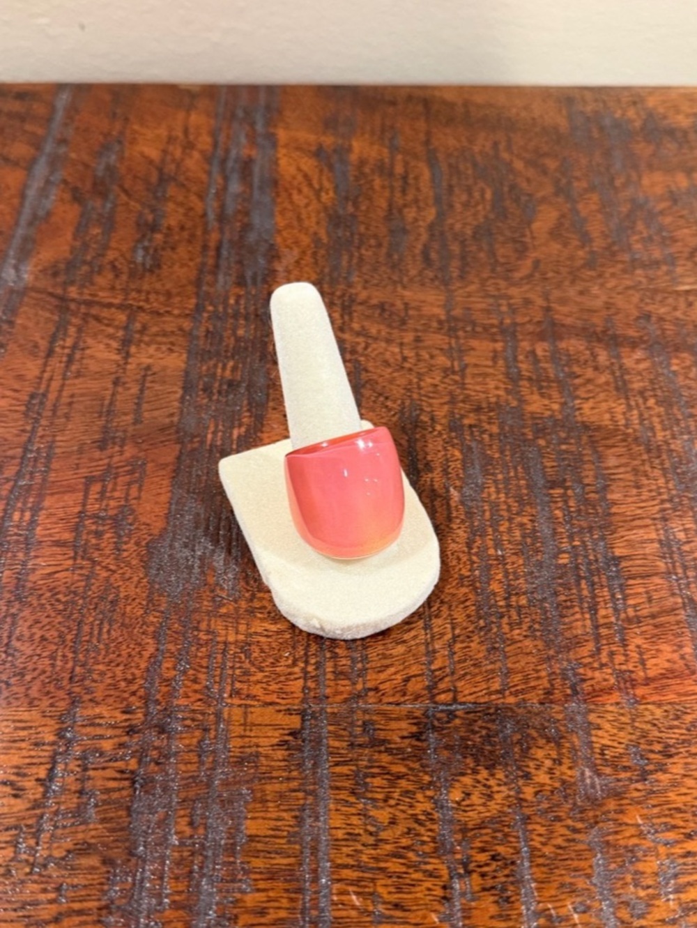 Alexis Bittar Metallic Peach Lucite Block Ring